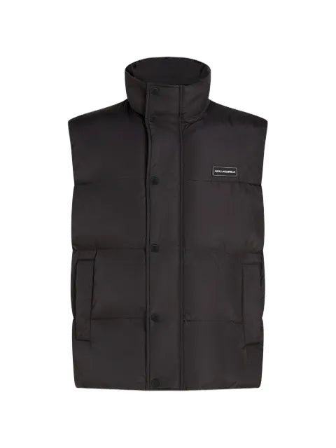 Karl Lagerfeld logo-patch padded gilet
